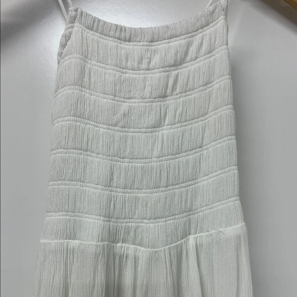 Z Supply Jazmin Maxi Dress, White, Strappy, Tierd, Lined, Small, Smocked Bodice - Picture 2 of 10